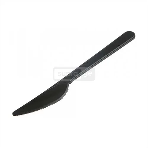 LUX plastic black knife 100 pcs